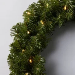 20" Pre-lit Pine Artificial Christmas Wreath Clear Lights - Wondershop™ -Wondershop GUEST abf50c97 a825 49f9 a989 b27a25602014