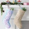 21" Christmas Iridescence Sequins Stocking With Bow - Wondershop™ -Wondershop GUEST ad9e062a 126d 45c1 bb7f a2bdc1b98d32