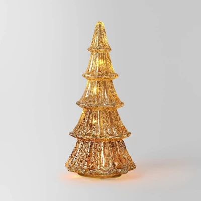 14" Christmas Mercury Lit Glass Tiered Tree Decor - Wondershop™ 6 14" Christmas Mercury Lit Glass Tiered Tree Decor - Wondershop™ - Image 4
