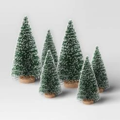 12pc Battery Operated Lit Metal House With Bottle Brush Trees And Snowmen Christmas Village Set - Wondershop™ Black -Wondershop GUEST bc94fce6 a498 44f5 8df0 40490626259d