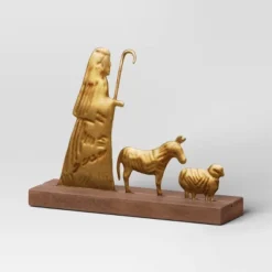 3pc Metal Christmas Nativity Scene Figurine Set - Wondershop™ Gold -Wondershop GUEST bcd21d8b eddc 42c9 a03d b270bd2e7975