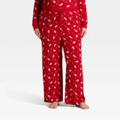 Women's Santa Print Ribbed Holiday Matching Family Pajama Pants - Wondershop™ Red -Wondershop GUEST bdc0e3f8 537f 45b4 b386 1d89e084d913