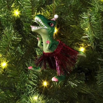 Christmas Tinsel Skirt Dino Ornament - Wondershop™ 3 Christmas Tinsel Skirt Dino Ornament - Wondershop™