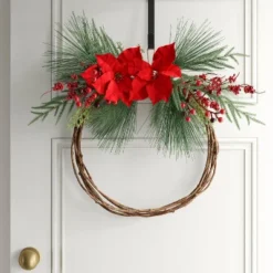 13.5" Christmas Metal Wreath Hanger Black - Wondershop™