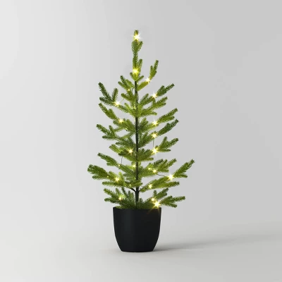 Pre-lit Potted Balsam Fir Mini Artificial Christmas Tree Set Warm White Lights - Wondershop™ 8 Pre-lit Potted Balsam Fir Mini Artificial Christmas Tree Set Warm White Lights - Wondershop™ - Image 6