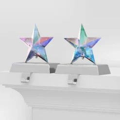 2pk Christmas Lit Iridescent Star Stocking Holder - Wondershop™ -Wondershop GUEST cb3365da f1ca 4466 86c8 110838c14d11