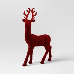12" Christmas Flocked Standing Deer Decor - Wondershop™ -Wondershop GUEST cb68b72d f64b 466c 979a 4e597701f31f