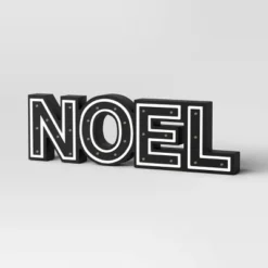 16"x4.75" Battery Operated Lit Wood 'Noel' Tabletop Sign - Wondershop™ Black -Wondershop GUEST cdb78b9b 79d1 4ca9 bf37 b97b1a1e8c0b