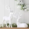 13.5" Christmas Flocked Standing Deer White - Wondershop™ -Wondershop GUEST ce5c1783 d99d 43cc ad0e 0f41c0b52bc7 1