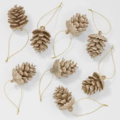 8ct Glittered Pinecone Christmas Tree Ornament Set - Wondershop™ -Wondershop GUEST cee0702f d370 4f36 8c28 7f0ad75359d5