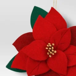 Christmas Fabric Poinsettia Ornament - Wondershop™ -Wondershop GUEST d0229bd6 2946 4e94 a2a0 b9ebf51cc121