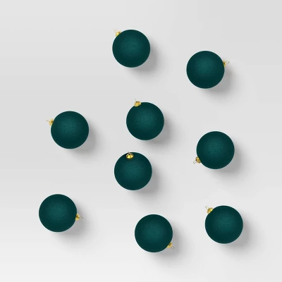 9ct 80mm Christmas Flocked Ball Ornament Set - Wondershop™ 9 9ct 80mm Christmas Flocked Ball Ornament Set - Wondershop™ - Image 7