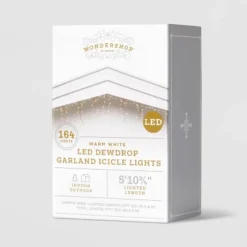 164ct LED High Density Dewdrop Garland Christmas Icicle Lights Warm White With Copper Wire - Wondershop™ -Wondershop GUEST d12ae083 e551 4559 bb3c 9ad1bbd1df04