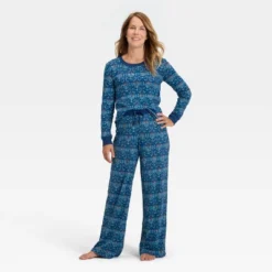 Women's Hanukkah Ribbed Long Sleeve Shirt And Pants Holiday Matching Family Pajama Set - Wondershop™ Blue 10 Women's Hanukkah Ribbed Long Sleeve Shirt And Pants Holiday Matching Family Pajama Set - Wondershop™ Blue -Wondershop GUEST d39b5ae3 d20c 427f 859e 99a617f5fead