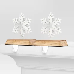 2pk Christmas Lit Snowflake Stocking Holder - Wondershop™ -Wondershop GUEST d9506c9d 88ba 496c 8aa0 49d36ef4c59e