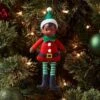 Fabric Elf Child With Braids And Green Hat Christmas Tree Ornament - Wondershop™: Indoor Use, No Battery Required -Wondershop GUEST da641ed1 9938 446c bd4a 24f22fed7942