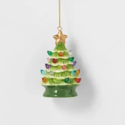 Lit Ceramic Retro Christmas Tree Ornament - Wondershop™ -Wondershop GUEST ddb44c80 8bcd 4e09 88d0 18792ad8ca7c