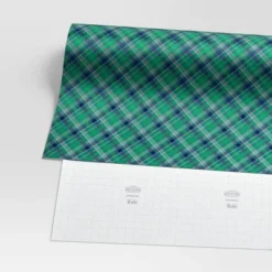 40" 125 Sq Ft Christmas Roll Wrap Green/Blue Plaid - Wondershop™ -Wondershop GUEST ea48c0e7 8630 4a2d 86e5 7d9204a70b5f
