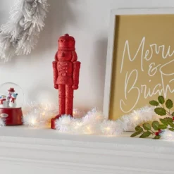 30ct LED Dewdrop With Iridescent Tinsel Christmas Indoor Novelty String Lights Warm White With Silver Wire - Wondershop™