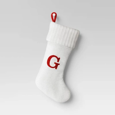 Knit Monogram Christmas Stocking White - Wondershop™ 11 Knit Monogram Christmas Stocking White - Wondershop™ - Image 9