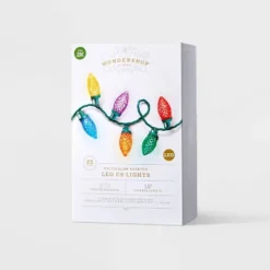 25ct LED C9 Faceted Christmas String Lights With Green Wire - Wondershop™ -Wondershop GUEST ec90a092 b08a 4c86 b818 00f59351f57a