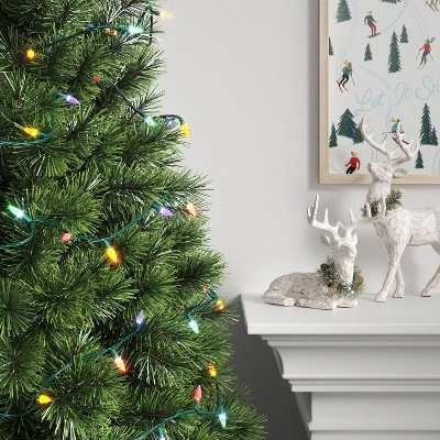 60ct LED Faceted C6 Christmas String Lights Twinkling With Green Wire - Wondershop™ 3 60ct LED Faceted C6 Christmas String Lights Twinkling With Green Wire - Wondershop™