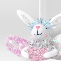 4.5" Christmas Pink Bunny With Wings Ornament - Wondershop™ -Wondershop GUEST f4a4ab73 0a70 4e13 8e40 6905a0eb7008