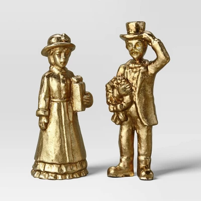 8pk Christmas Poly Animals/Trees/People Decor Set Gold - Wondershop™ 6 8pk Christmas Poly Animals/Trees/People Decor Set Gold - Wondershop™ - Image 4