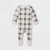 Baby Plaid Ribbed Holiday Matching Family Footed Pajama - Wondershop™ Cream -Wondershop GUEST f9b78697 7dfe 41bd 8c20 427c10fd9466