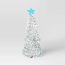 Incandescent Tinsel Tree With Plastic Tree Topper Star Christmas Novelty Sculpture Light With Clear Color Light Bulb- Wondershop™ -Wondershop GUEST fb392b80 d056 4a48 9664 811566c7f7ee