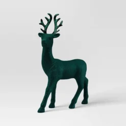 12" Christmas Flocked Standing Deer Decor - Wondershop™ -Wondershop GUEST fc8a51e4 2637 423b 8701 983dde7c9252