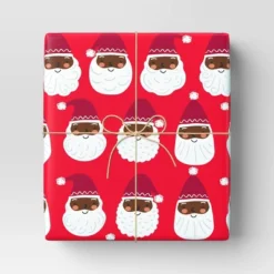 40” 125 Sq Ft Christmas Roll Wrap Santa - Wondershop™