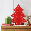 12" Battery Operated Lit Wood Christmas Tree Figurine - Wondershop™ Red -Wondershop GUEST fd104616 1cd3 4033 aabb 09341ed59aa6
