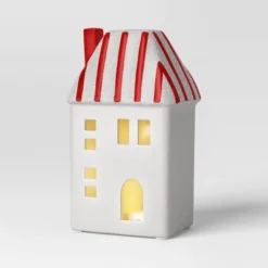 6.25" Christmas Lit Ceramic House - Wondershop™ -Wondershop GUEST fe6fd2e7 0151 4620 9179 1649121068ad