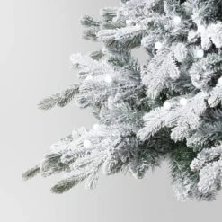 7.5' Pre-Lit Flocked Balsam Artificial Christmas Tree With Power Pole And Foot Pedal - Wondershop™ -Wondershop GUEST ffee2525 85b0 4d01 b32a 01254b4d143b